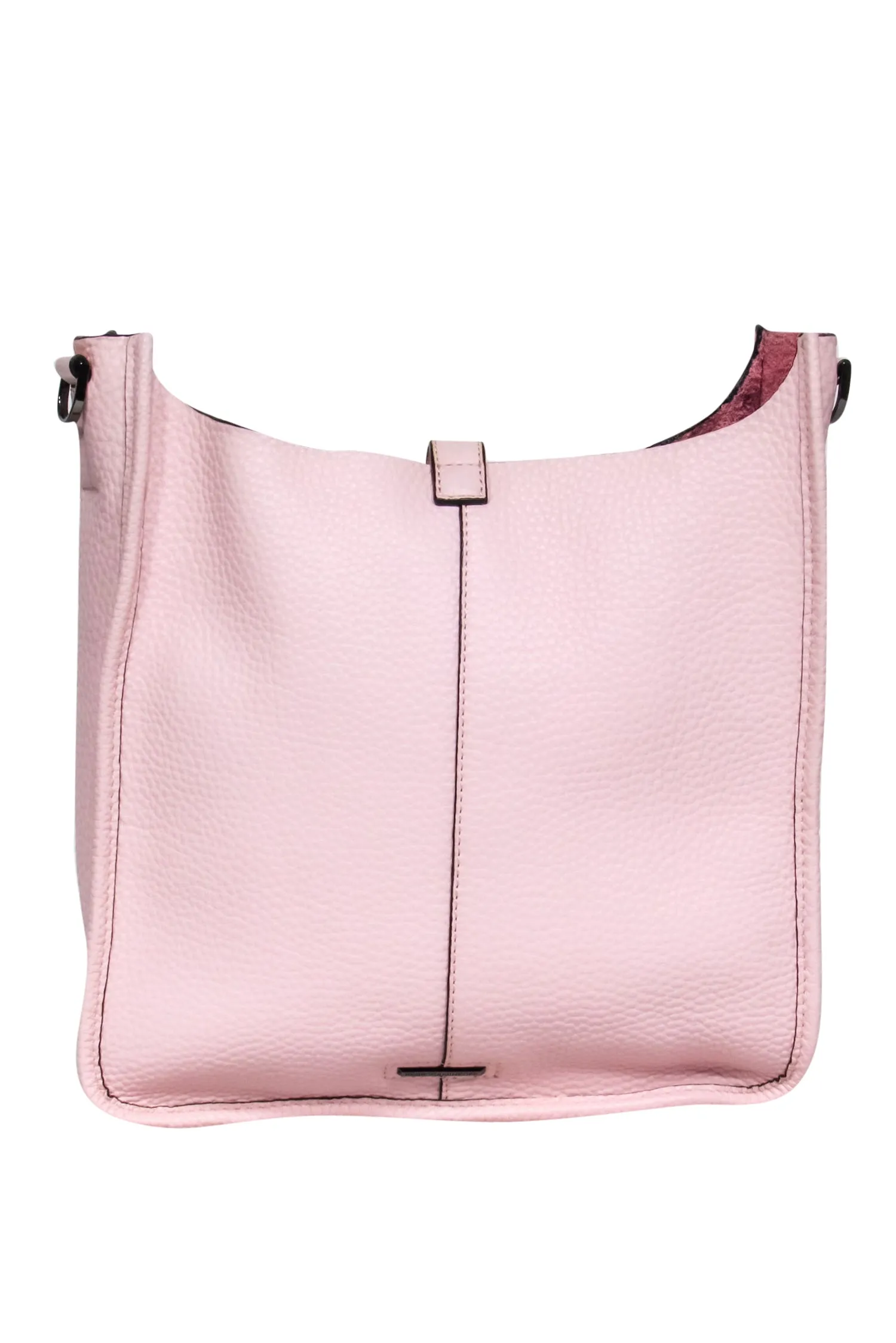 Rebecca Minkoff - Pink Pebbled Leather Shoulder Bag w/ Studs