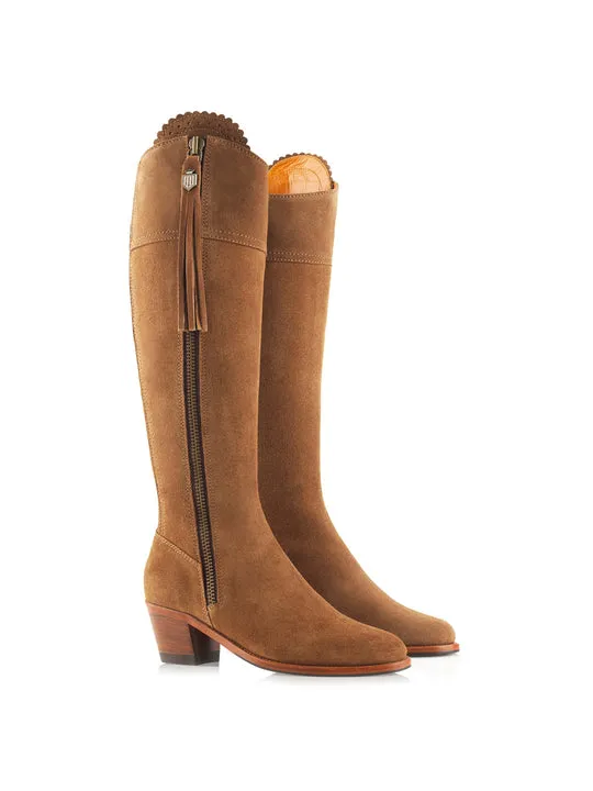 Regina tan Heeled Knee-high Boots        - Sporting Fit