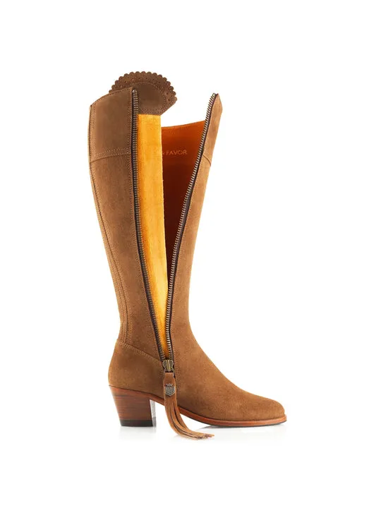 Regina tan Heeled Knee-high Boots        - Sporting Fit