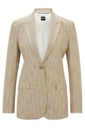 Regular-fit jacket in pinstripe material with signature lining