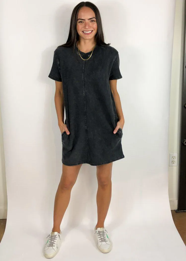 Rejuvenate Short Sleeve Tennis Dress - Black