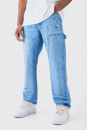 Relaxed Rigid Carpenter Paint Splatter Jeans