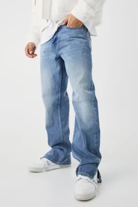 Relaxed Rigid Zip Hem Jeans