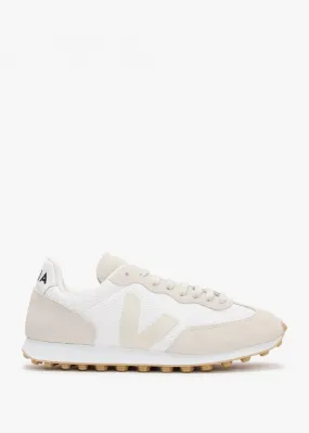 Rio Branco White Pierre Natural Suede & Mesh Trainers