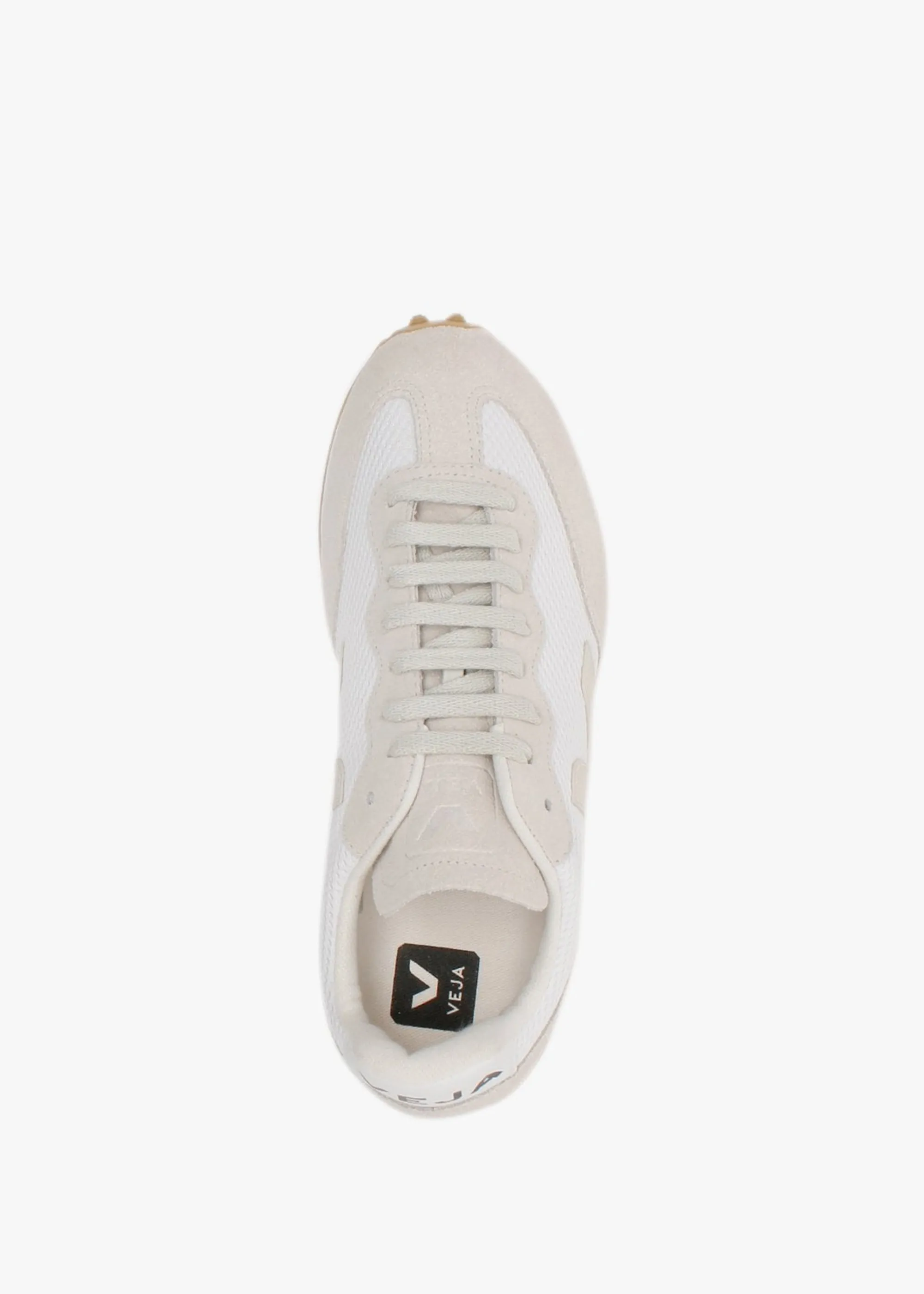 Rio Branco White Pierre Natural Suede & Mesh Trainers