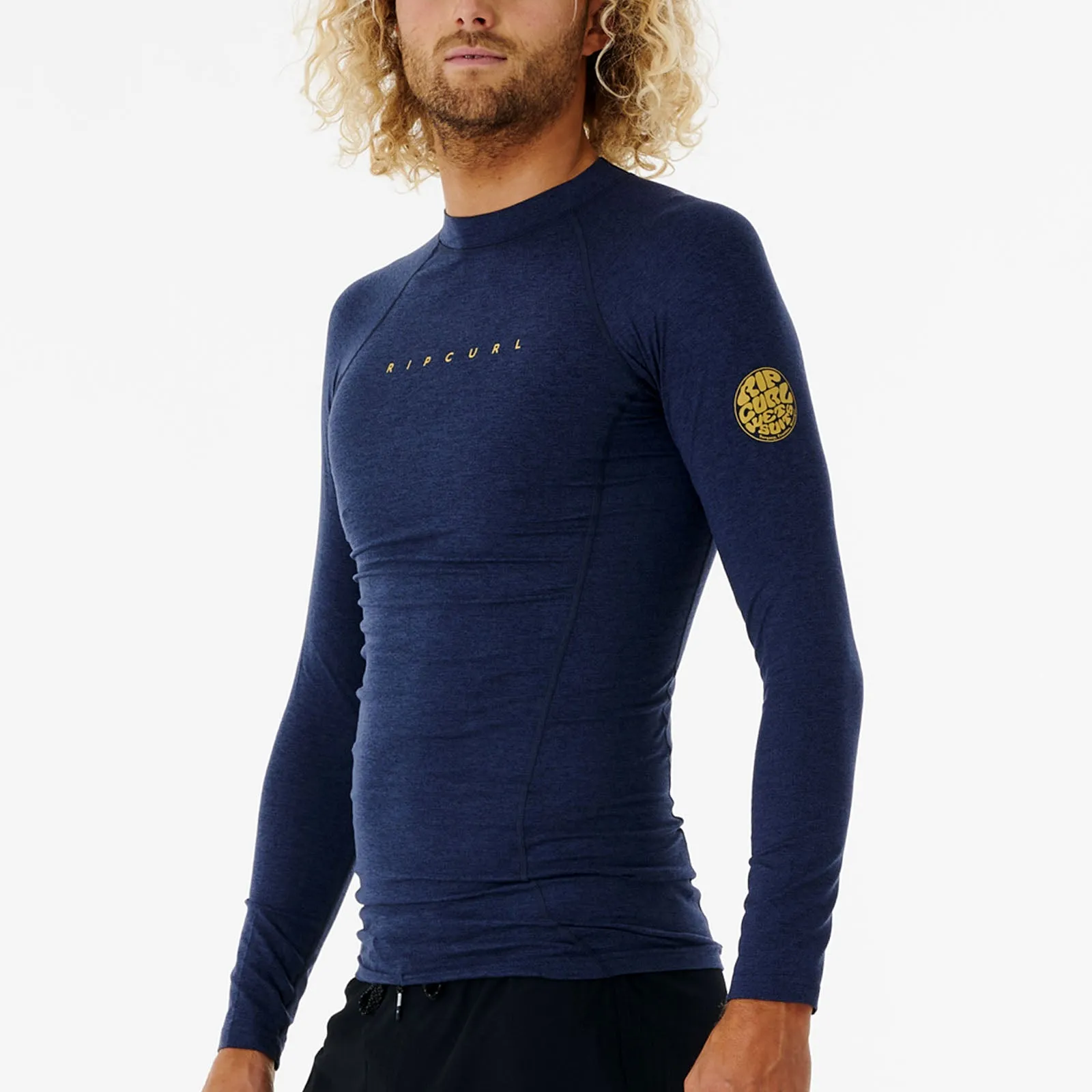 Rip Curl Mens Dawn Patrol Perf Long Sleeve UV Protect T-Shirt Rash Vest