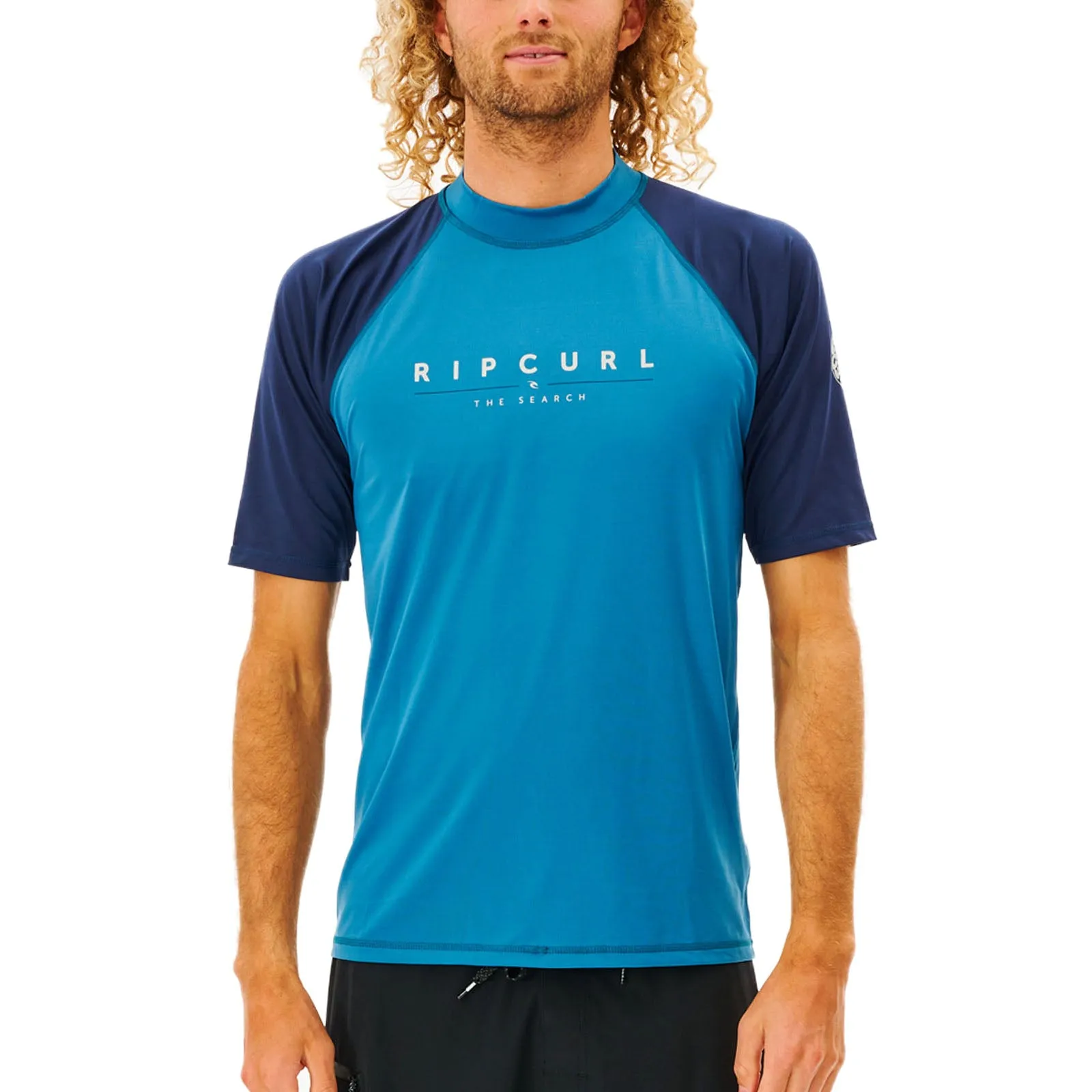 Rip Curl Mens Shockwaves Short Sleeve UV Protect T-Shirt Rash Vest