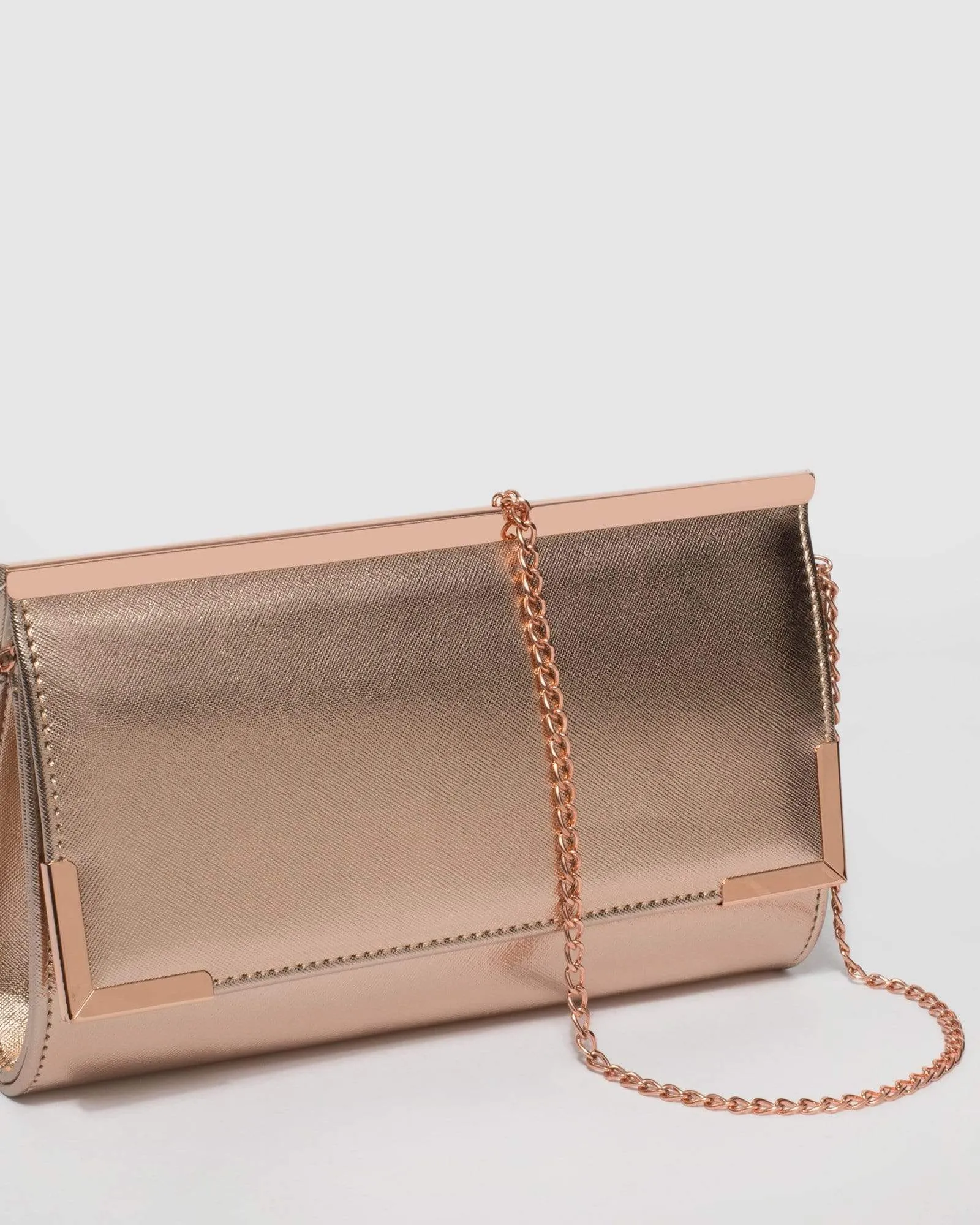 Rose Gold Mimi Bar Clutch Bag