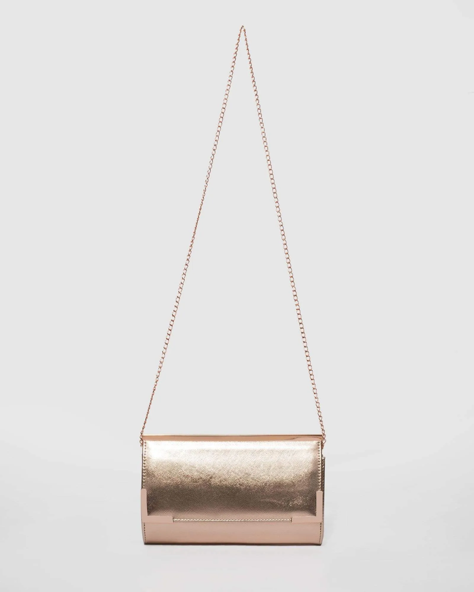 Rose Gold Mimi Bar Clutch Bag