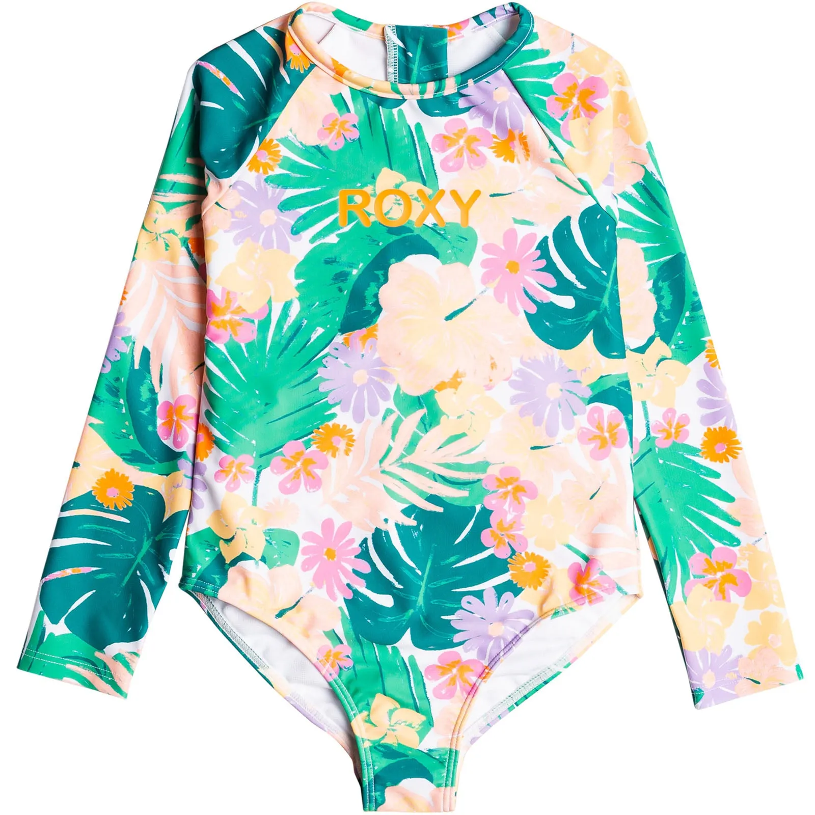 Roxy Kids Paradisiac Island Long Sleeve One Piece Surf Rash Vest - Mint