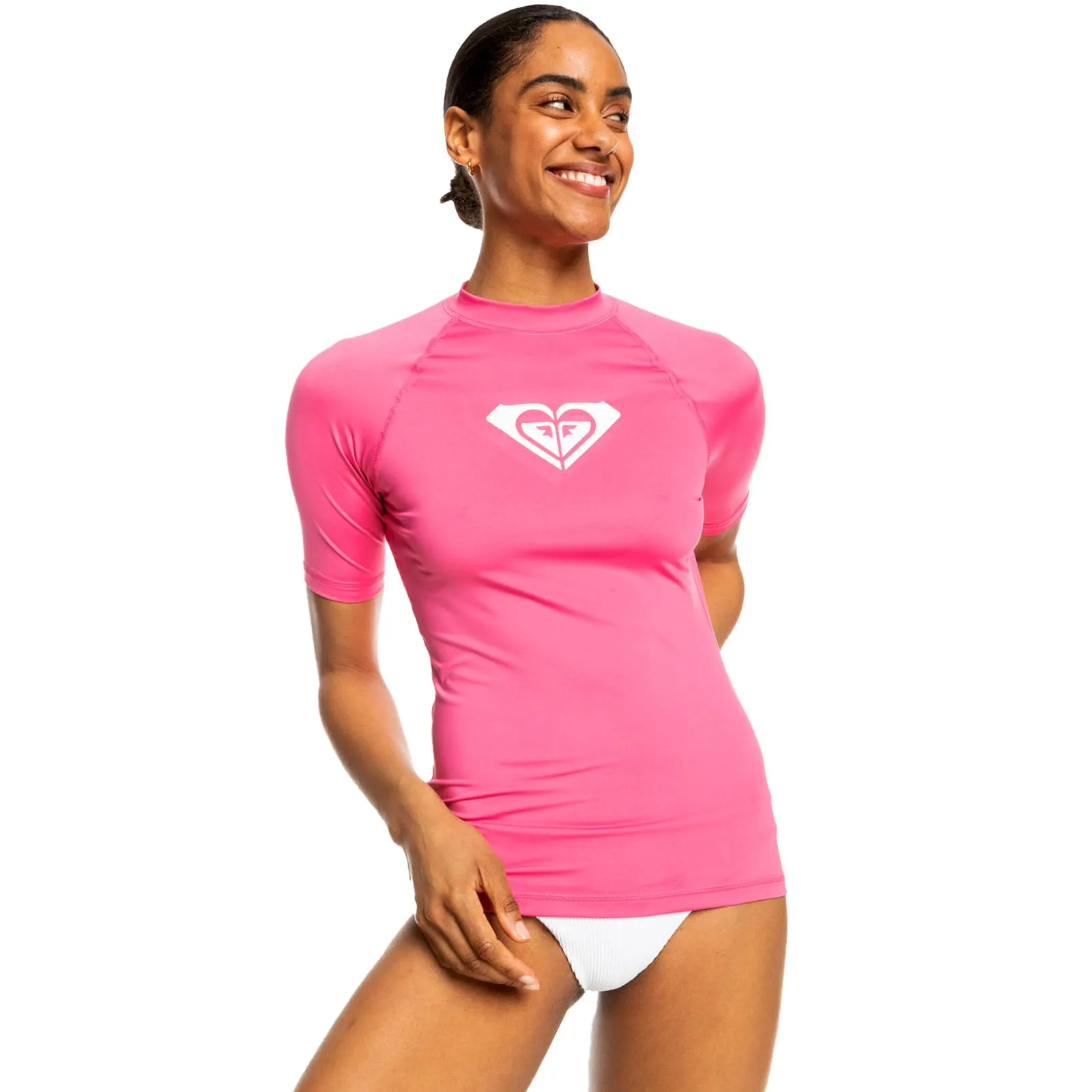 Roxy Womens Whole Hearted UPF 50 Surf Rash Vest Guard T-Shirt