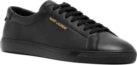 Saint Laurent Andy leather low-top sneakers Black