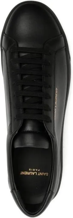 Saint Laurent Andy leather low-top sneakers Black