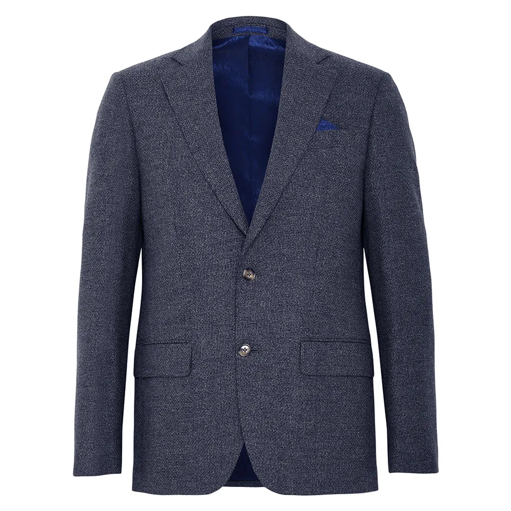 SAND Copenhagen Performance Stretch Bottoli 1861 Hopsack Blue Jacket | Menswear Online