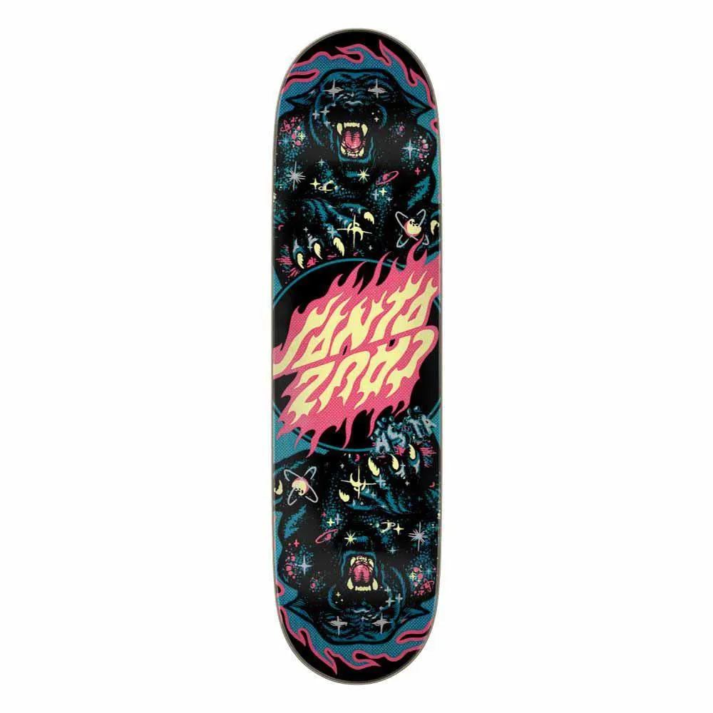 Santa Cruz Pro Skateboard Deck Asta Comic Twin Black/Pink/Blue 8.2