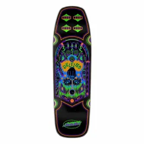 Santa Cruz Skateboard Deck Delfino Pinball Shaped Black/Multi 9.14