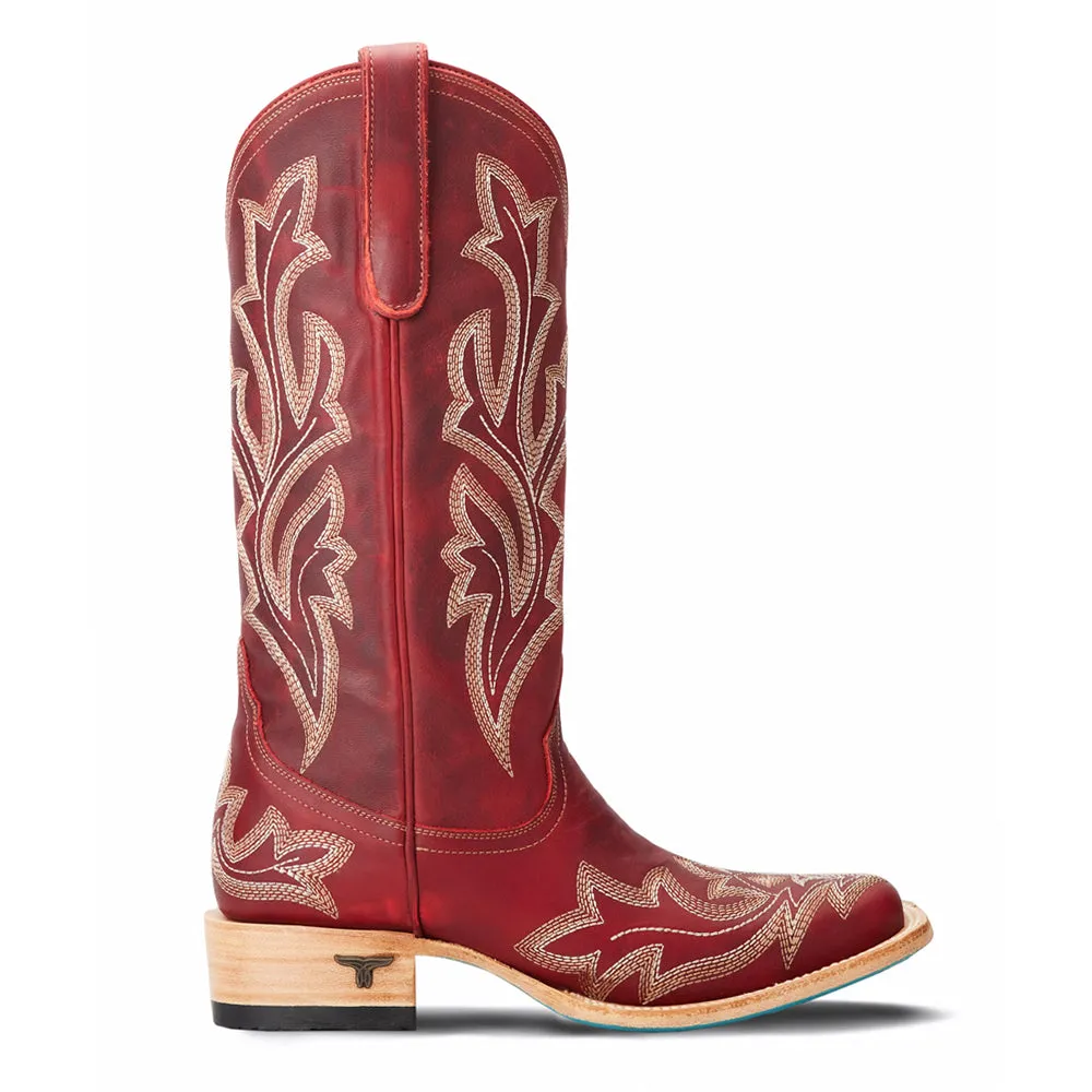 Saratoga Embroidered Square Toe Cowboy Boots