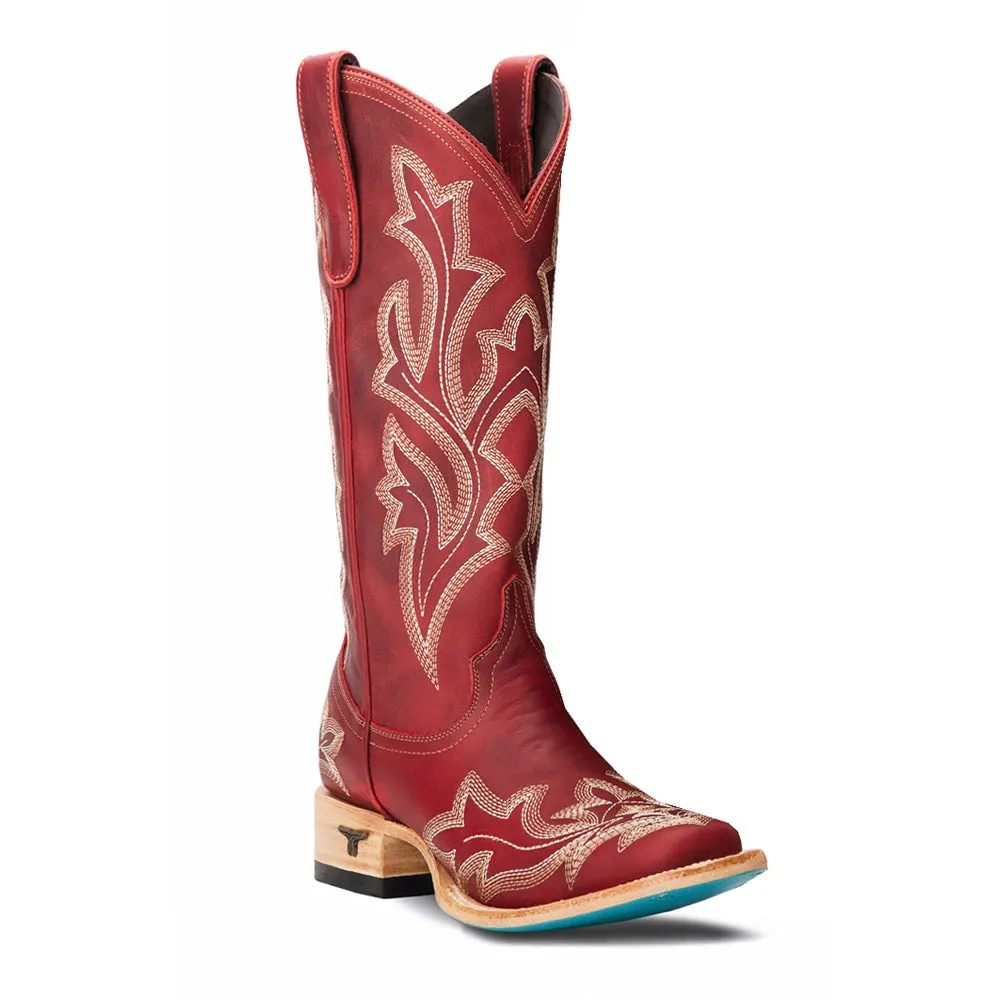 Saratoga Embroidered Square Toe Cowboy Boots