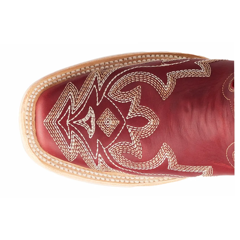 Saratoga Embroidered Square Toe Cowboy Boots