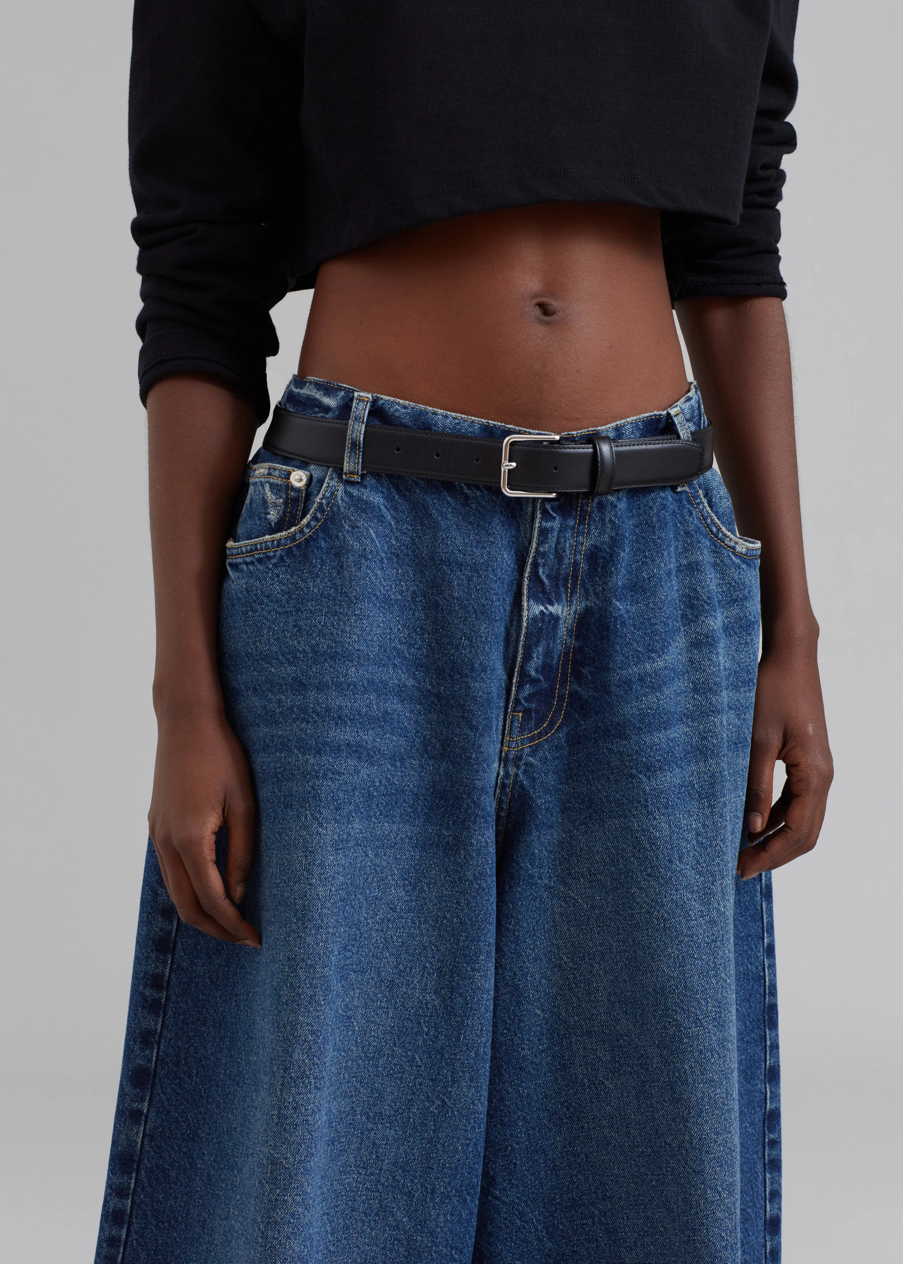 Sasha Wide Leg Jeans - Dark Blue