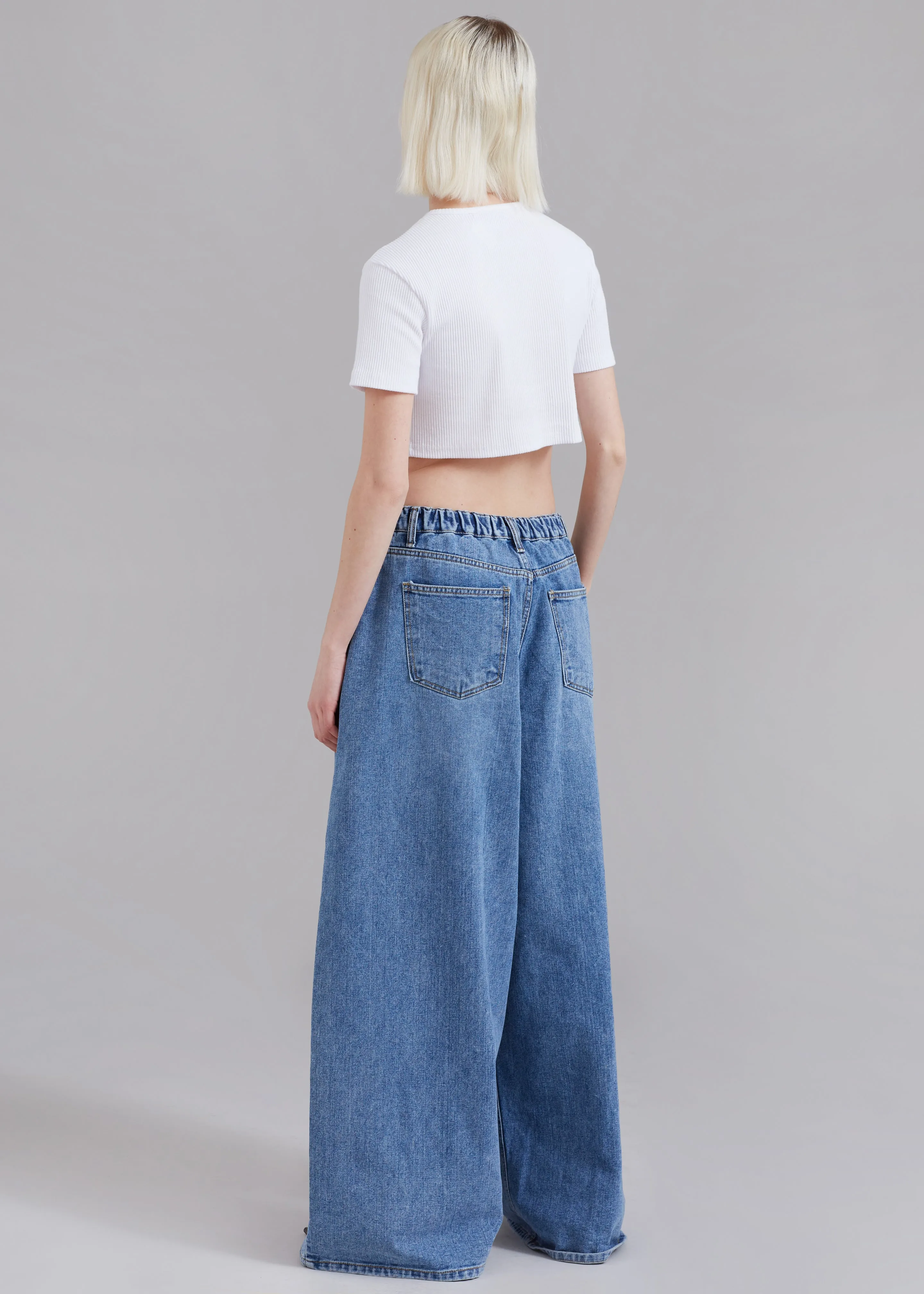 Sasha Wide Leg Jeans - Worn Wash