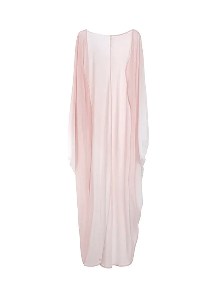 Sheer Ovresize No-Button Fluffily Long-Cardigan