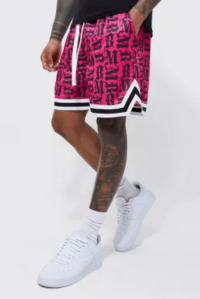 Short Loose Fit Bm Mesh Basketball Short | boohooMAN UK