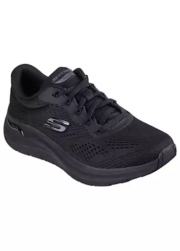 Skechers Black Mesh Arch Fit 2.0 Big League Trainers | Grattan