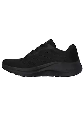 Skechers Black Mesh Arch Fit 2.0 Big League Trainers | Grattan