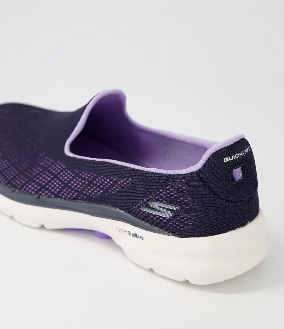 SKECHERS Go Walk 6 Navy Lavender Sneakers