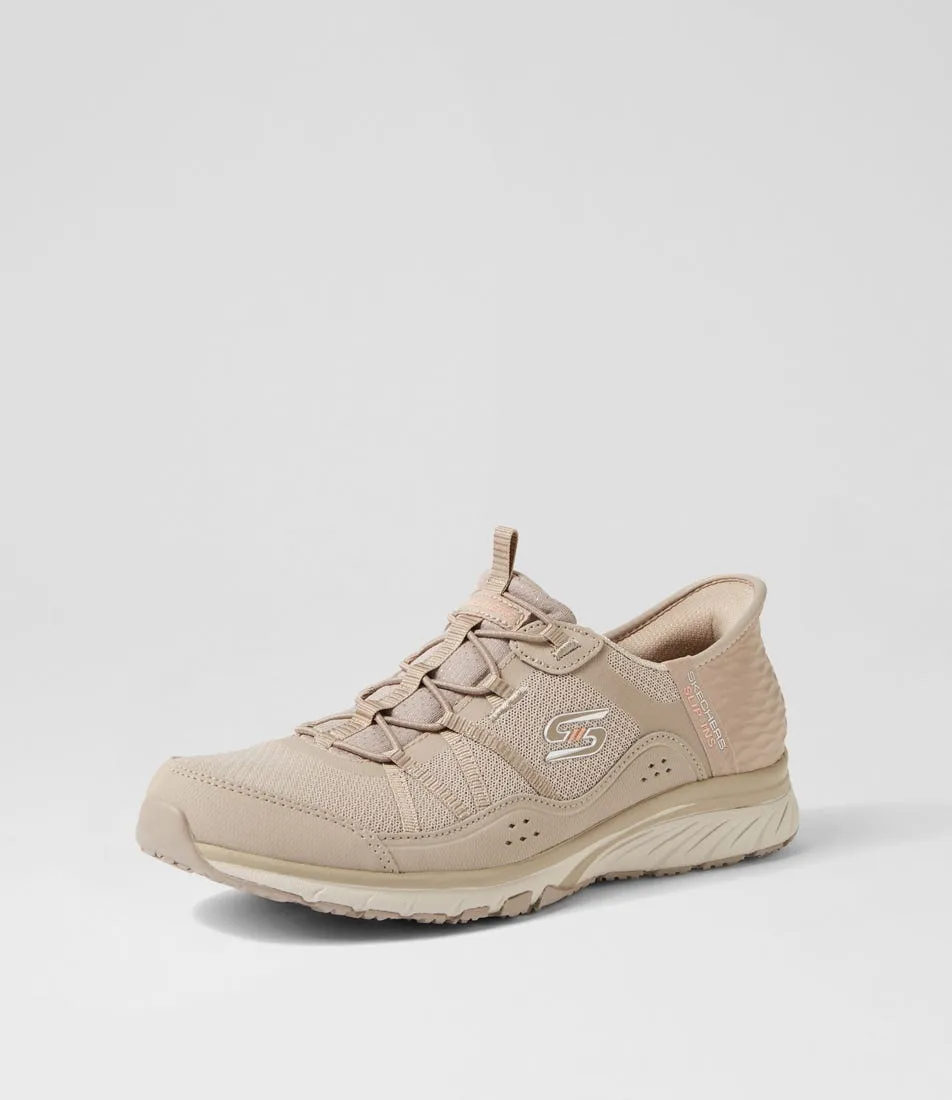 SKECHERS Gratis Sport Awe Inspiring Taupe Fabric Sneakers