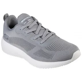 Skechers  Mens Skechers Squad Grey Lace-Up Trainers 232290 GRY