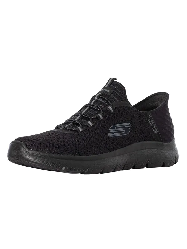 Skechers Slip-ins Summits High Range Trainers - Black/Black