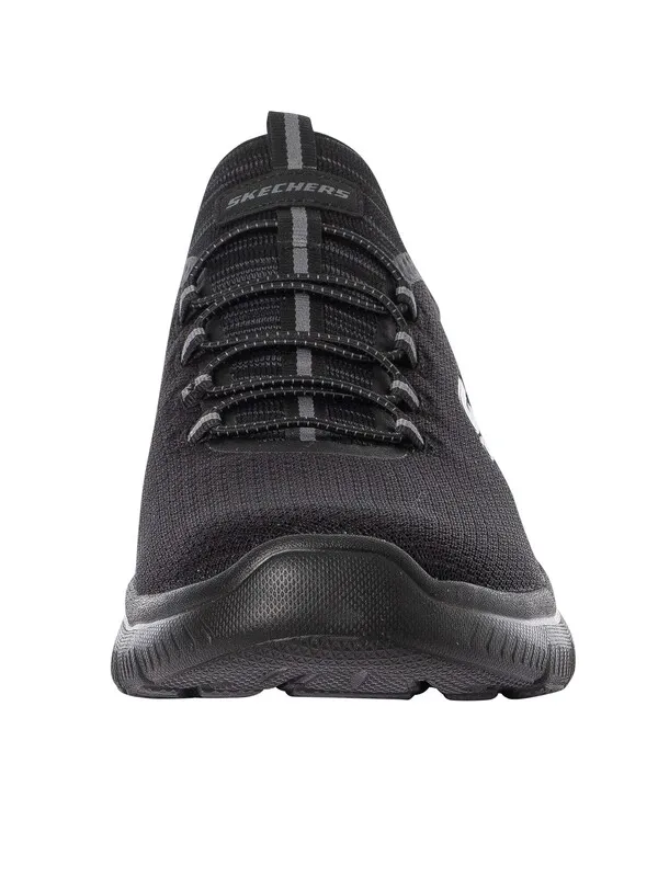 Skechers Slip-ins Summits High Range Trainers - Black/Black