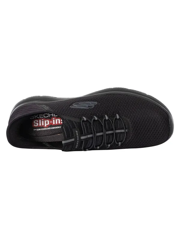 Skechers Slip-ins Summits High Range Trainers - Black/Black