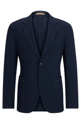 Slim-fit jacket in a performance-stretch wool blend