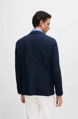 Slim-fit jacket in a performance-stretch wool blend