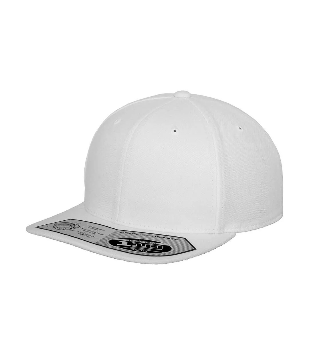 Snapback fitted baseball cap white Flexfit