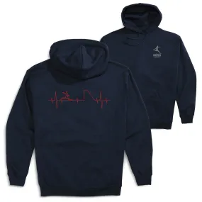 Soccer Hooded Sweatshirt - Soccer Heartbeat (Back Design) 