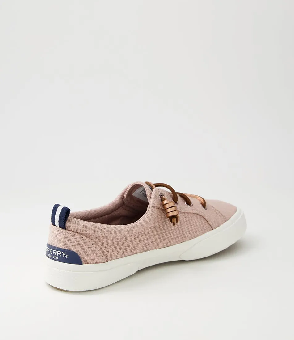 SPERRY Pier Wave Ltt Shimmer Rose Canvas Sneakers