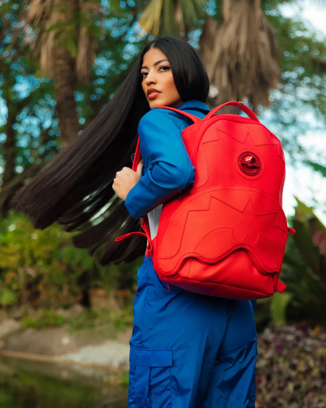 Sprayground Heavy Metal Shark Red Backpack