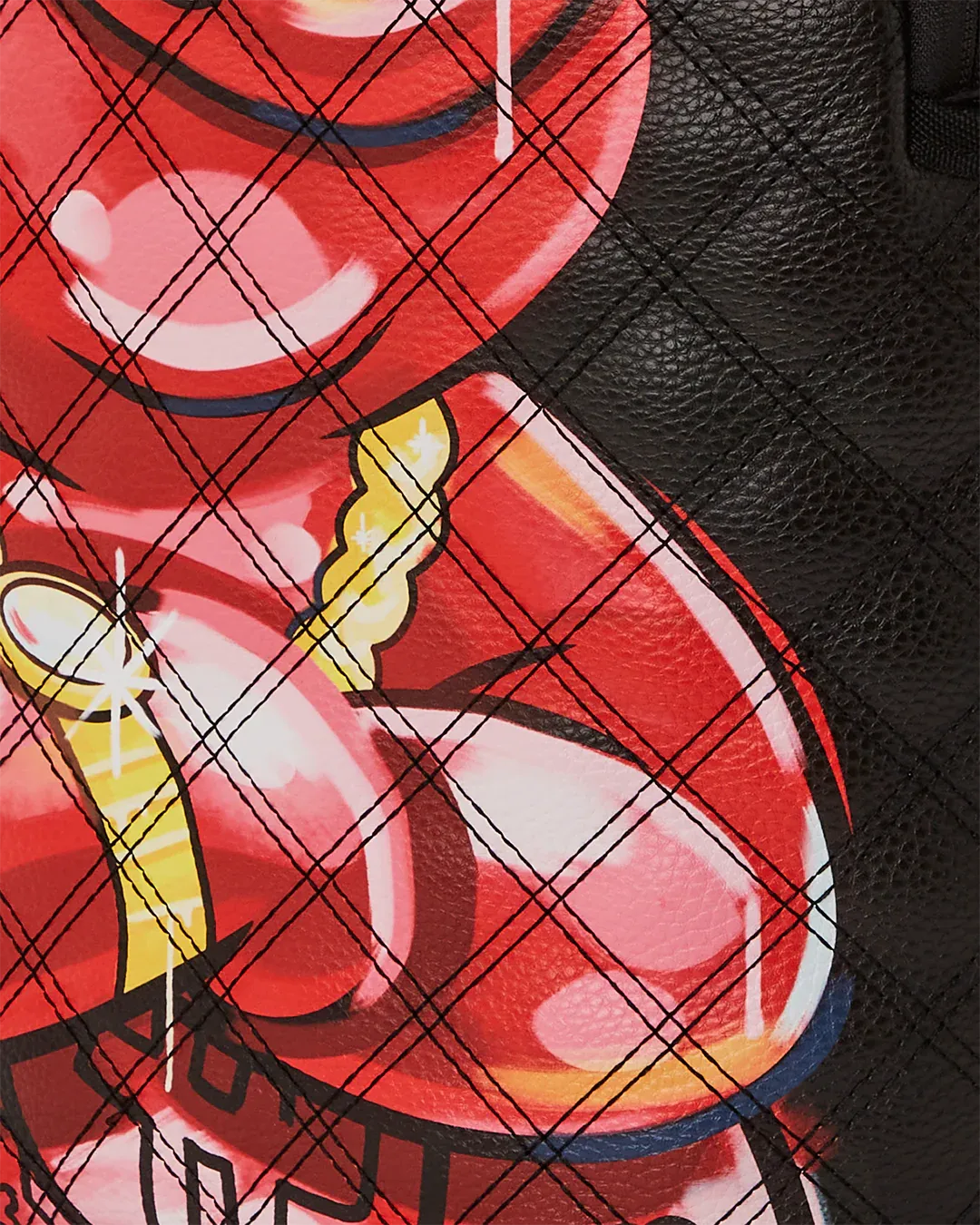 Sprayground Quilt Hand Painted Diablo Bear Backpack