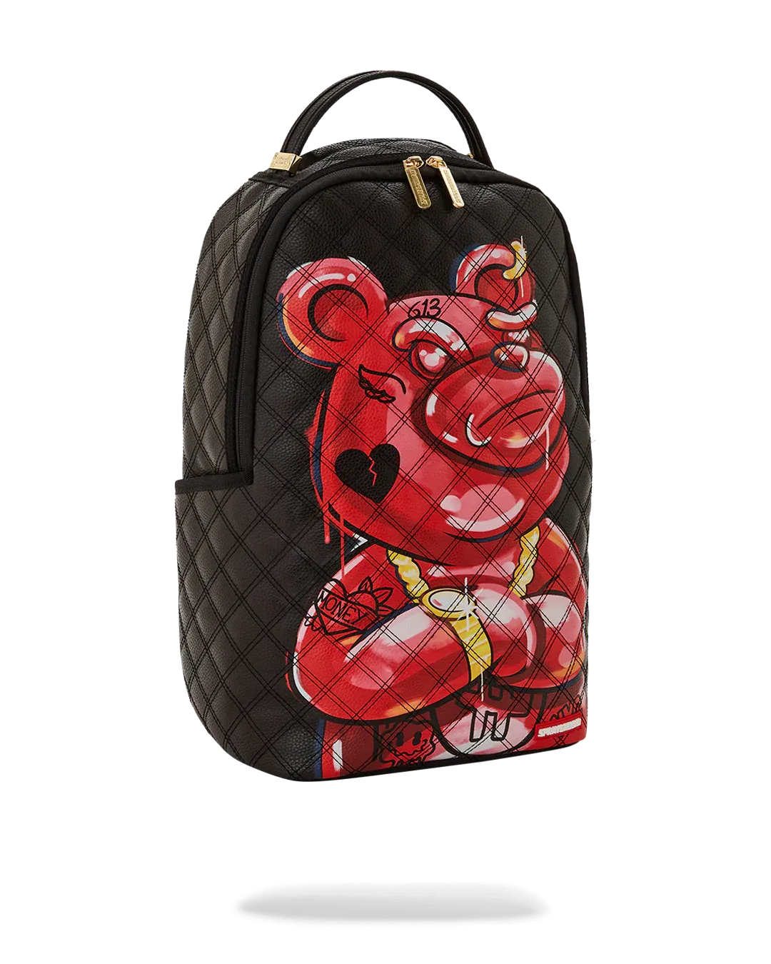 Sprayground Quilt Hand Painted Diablo Bear Backpack