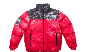 Supreme The North Face Printed Nuptse Jacket Red