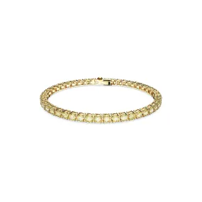 Swarovski Matrix Tennis Gold Tone Yellow Bracelet