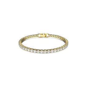 Swarovski Tennis Deluxe Bracelet - Medium - White, Gold Plated