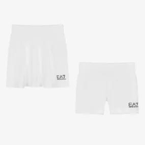 Teen Girls White Ventus7 Tennis Skirt & Shorts Set