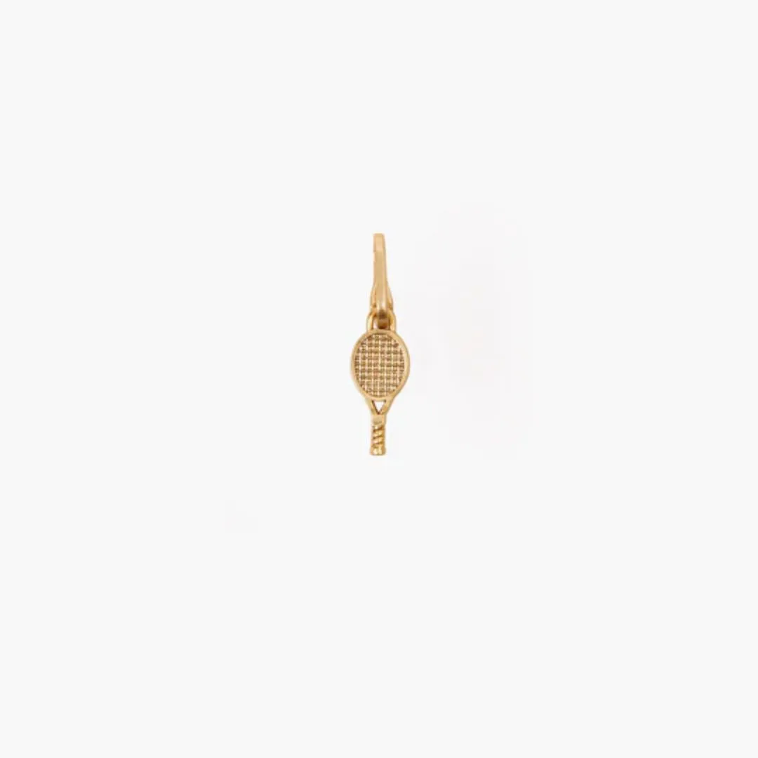 Tennis Racquet Charm (Vintage Gold)