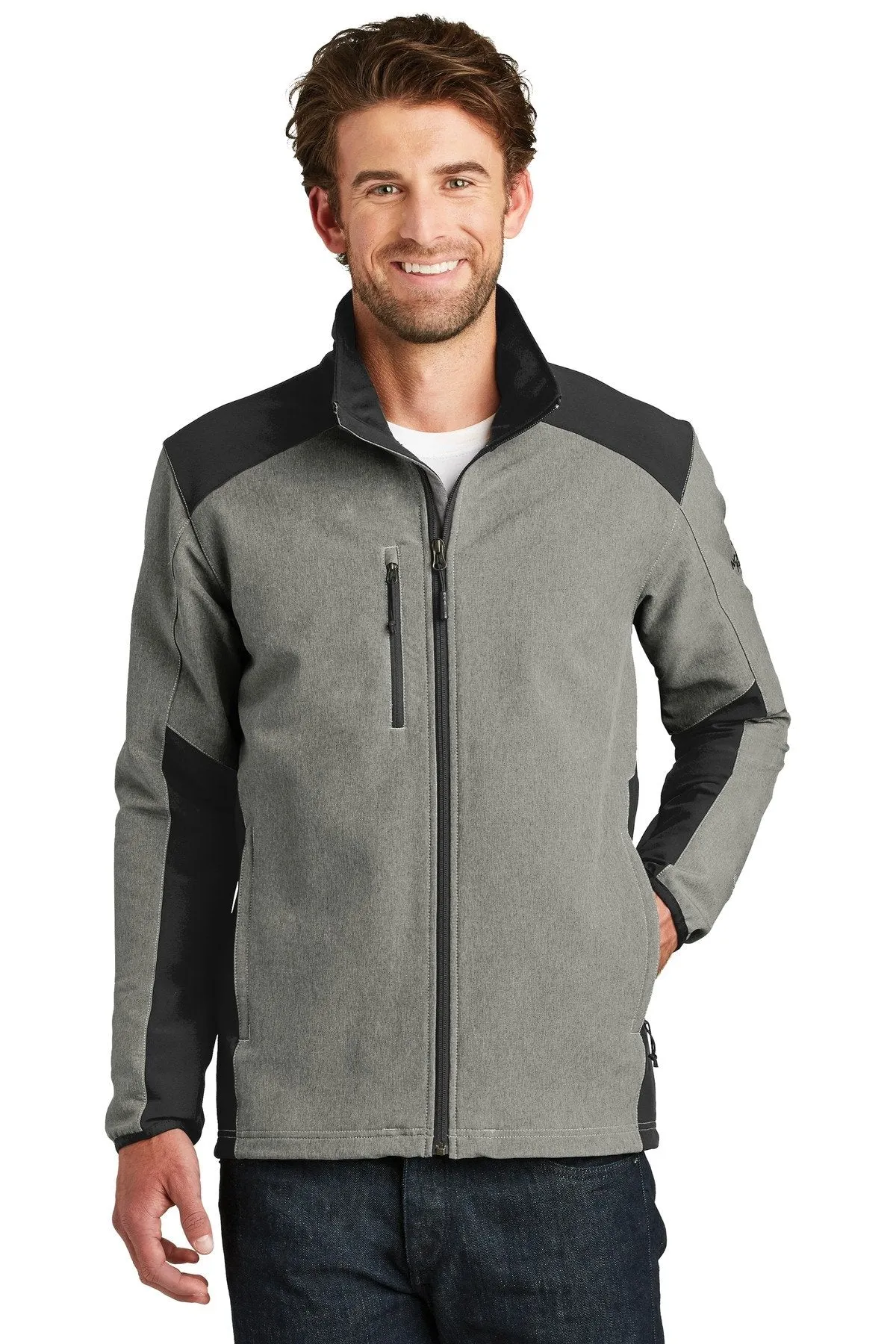 The North Face Tech Stretch Soft Shell Jacket NF0A3LGV TNF Medium Grey Heather/ TNF Black