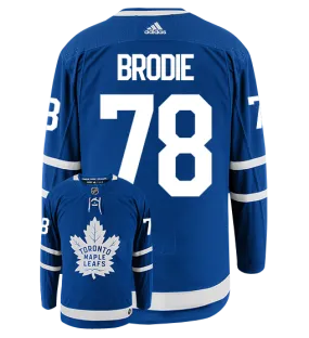 T.J Brodie Toronto Maple Leafs Adidas Authentic Home NHL Hockey Jersey     